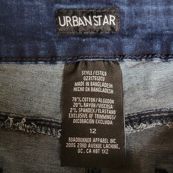 Urban Star Slim & Shape Blue Jeans Womens Sz 12 Mid Rise Skinny Stretch Denim - Picture 5 of 5